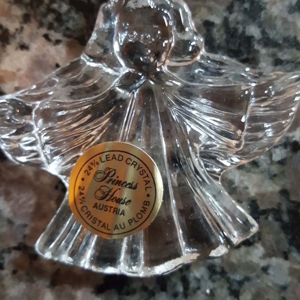 Princess house 24% lead crystal.angel new in box